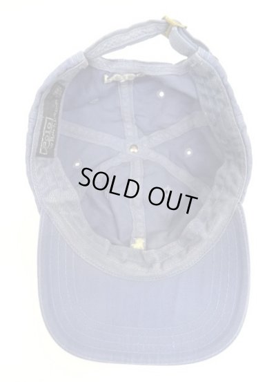 画像5: 90'S RALPH LAUREN ロゴ刺繍 ベースボールキャップ ブルー USA製 (VINTAGE)