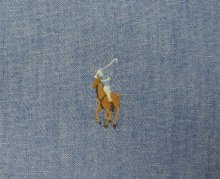他の写真2: 90'S POLO COUNTRY シャンブレー 半袖 BDシャツ ブルー (VINTAGE)