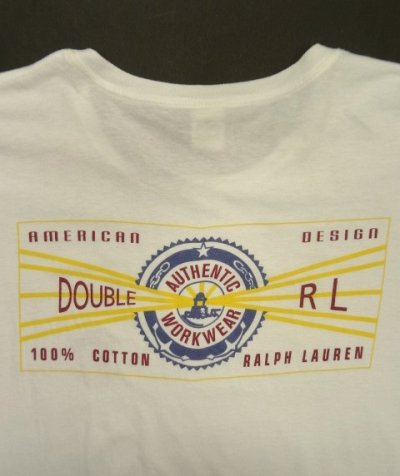 画像2: 90'S RRL シングルステッチ 両面プリント 半袖 Tシャツ ホワイト USA製 (VINTAGE)