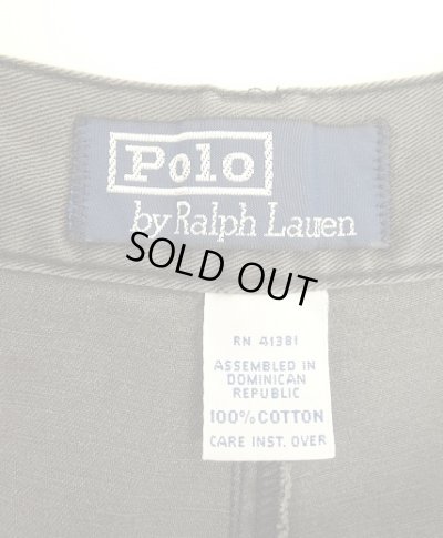 画像2: 90'S RALPH LAUREN "ボックスロゴ" ツープリーツ チノショーツ フェードブラック (VINTAGE)