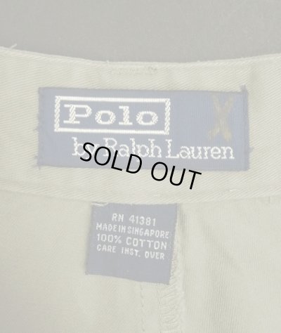 画像2: 90'S RALPH LAUREN "TYLER SHORT" ツープリーツ チノショーツ カーキ (VINTAGE)