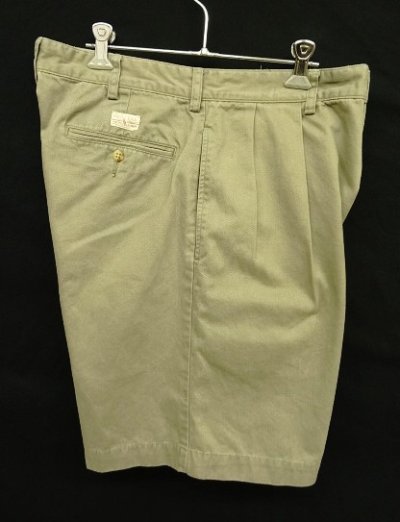 画像4: 90'S RALPH LAUREN "TYLER SHORT" ツープリーツ チノショーツ カーキ (VINTAGE)