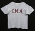 画像1: 60'S CHAMPION "C.M.A" C中ランタグ 88/12 染み込みプリント シングルステッチ 半袖 Tシャツ ヘザーブルー USA製 (VINTAGE) (1)