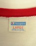 画像2: 70'S CHAMPION バータグ シングルステッチ 染み込みプリント 半袖 リンガー Tシャツ ホワイト USA製 (VINTAGE) (2)