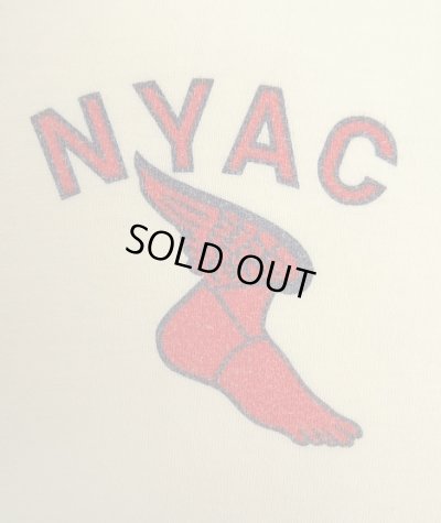 画像3: 80'S CHAMPION "NYAC" トリコタグ 染み込みプリント シングルステッチ 半袖 リンガー Tシャツ ホワイト USA製 (VINTAGE)