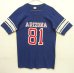 画像1: 70'S CHAMPION バータグ シングルステッチ 半袖 フットボール Tシャツ ネイビー USA製 (DEADSTOCK) (1)