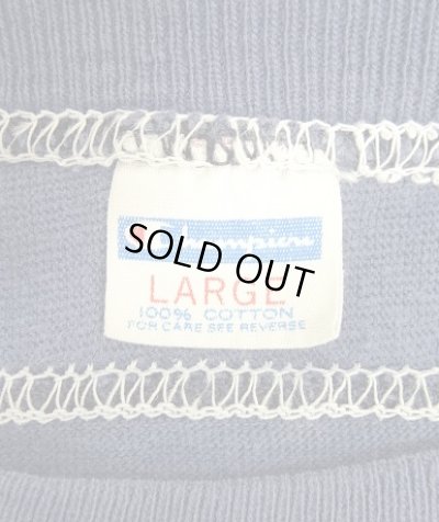 画像2: 70'S CHAMPION バータグ シングルステッチ 半袖 フットボール Tシャツ ネイビー USA製 (VINTAGE)