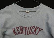 他の写真1: 70'S CHAMPION "KENTUCKY" バータグ 88/12 染み込みプリント シングルステッチ 半袖 Tシャツ ヘザーブルー USA製 (VINTAGE)