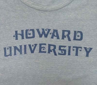 画像3: 70'S CHAMPION "HOWARD UNIVERSITY" バータグ 88/12 染み込みプリント シングルステッチ 半袖 Tシャツ ヘザーブルー USA製 (VINTAGE)