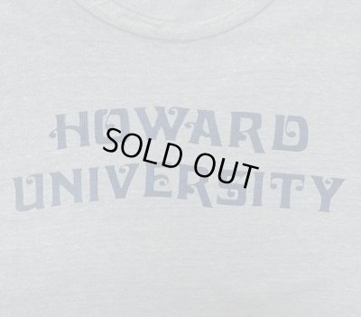 画像3: 70'S CHAMPION "HOWARD UNIVERSITY" バータグ 88/12 染み込みプリント シングルステッチ 半袖 Tシャツ ヘザーブルー USA製 (VINTAGE)