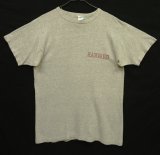 70'S CHAMPION "HARVARD" バータグ 88/12 染み込みプリント シングルステッチ 半袖 Tシャツ ヘザーグレー USA製 (VINTAGE)