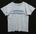 画像1: 70'S CHAMPION "HOWARD UNIVERSITY" バータグ 88/12 染み込みプリント シングルステッチ 半袖 Tシャツ ヘザーブルー USA製 (VINTAGE) (1)