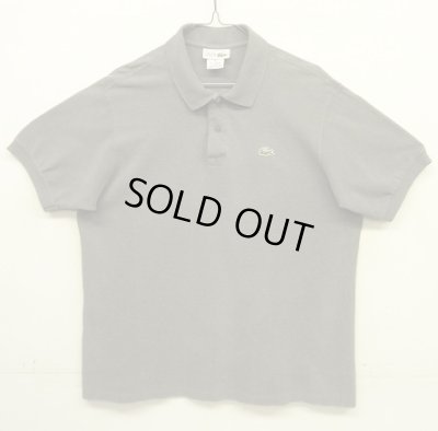 画像1: 80'S CHEMISE LACOSTE ポロシャツ ダークグレー フランス製 (VINTAGE)