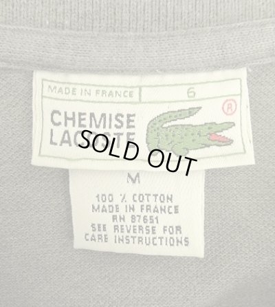 画像2: 80'S CHEMISE LACOSTE ポロシャツ ダークグレー フランス製 (VINTAGE)