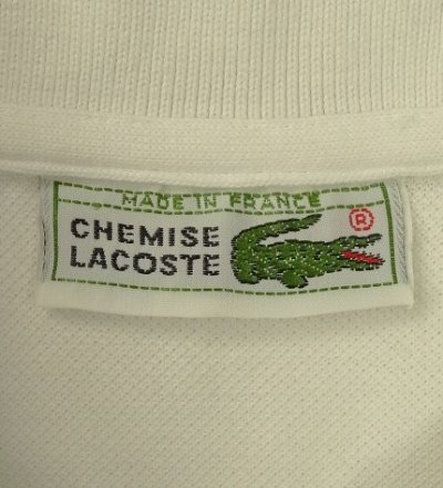 画像2: 70'S CHEMISE LACOSTE ポロシャツ ホワイト フランス製 (VINTAGE)