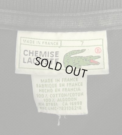 画像2: 80'S CHEMISE LACOSTE ポロシャツ ブラック フランス製 (VINTAGE)