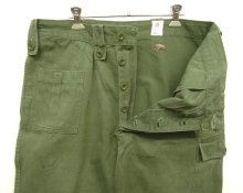 他の写真1: 70'S ベルギー軍 "左右非対称ポケット" プリーツ入り カーゴパンツ ミリタリーグリーン (VINTAGE)