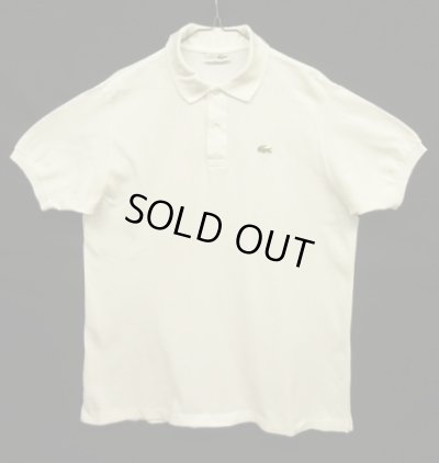 画像1: 70'S CHEMISE LACOSTE ポロシャツ ホワイト フランス製 (VINTAGE)