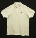 画像1: 70'S CHEMISE LACOSTE ポロシャツ ホワイト フランス製 (VINTAGE) (1)