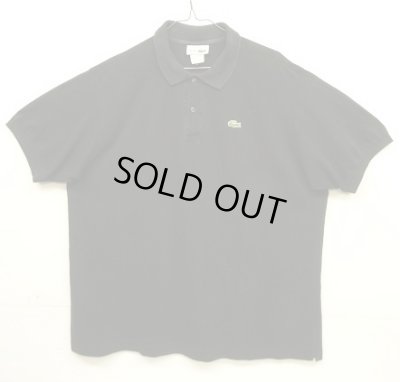 画像1: 80'S CHEMISE LACOSTE ポロシャツ ブラック フランス製 (VINTAGE)