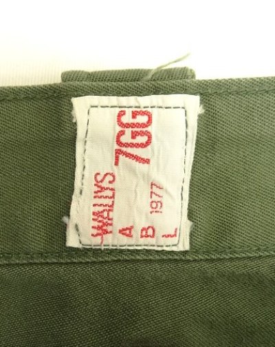 画像2: 70'S ベルギー軍 "左右非対称ポケット" プリーツ入り カーゴパンツ ミリタリーグリーン (VINTAGE)