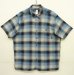 画像1: PATAGONIA オーガニックコットン 半袖 A/Cシャツ オンブレチェック (USED) (1)