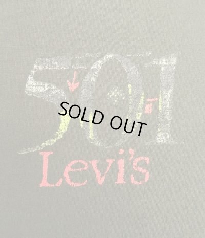 画像4: 80'S Levis 501 シングルステッチ 両面プリント 半袖 Tシャツ フェードブラック USA製 (VINTAGE)