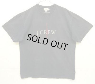 画像1: 90'S J.CREW 旧タグ ロゴプリント 半袖 Tシャツ ブラック USA製 (VINTAGE)