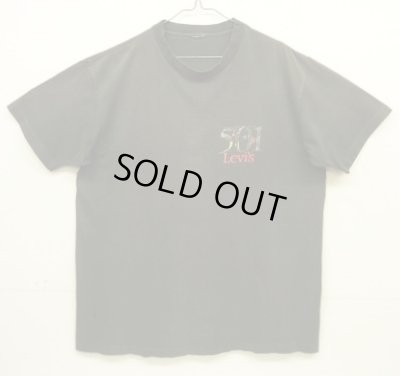 画像3: 80'S Levis 501 シングルステッチ 両面プリント 半袖 Tシャツ フェードブラック USA製 (VINTAGE)