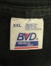 画像2: 90'S BVD シングルステッチ 耳付きポケット 半袖 Tシャツ ブラック USA製 (VINTAGE) (2)