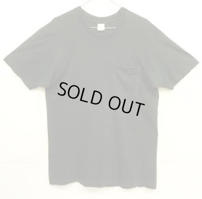 画像1: 90'S FRUIT OF THE LOOM シングルステッチ 耳付きポケット 半袖 Tシャツ ブラック USA製 (VINTAGE)