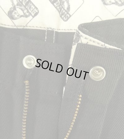 画像4: BEN DAVIS "FRISCO PANTS" トップスナップボタン フリスコパンツ ブラック (VINTAGE)