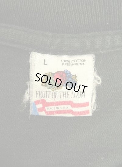 画像2: 90'S FRUIT OF THE LOOM シングルステッチ 耳付きポケット 半袖 Tシャツ ブラック USA製 (VINTAGE)