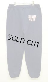 90'S RUSSELL ATHLETIC ”ILLINOIS STATE" ドローコード付き スウェットパンツ ネイビー USA製 (VINTAGE)