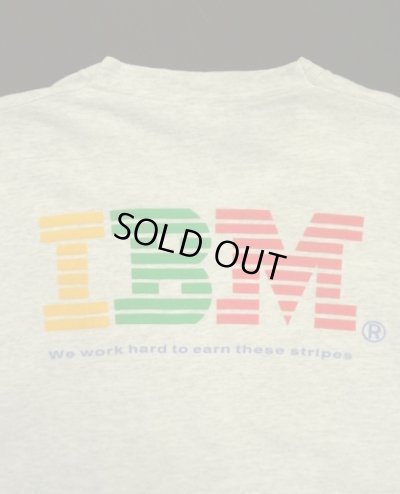 画像2: 90'S IBM シングルステッチ 両面プリント 半袖 Tシャツ アッシュグレー USA製 (VINTAGE)
