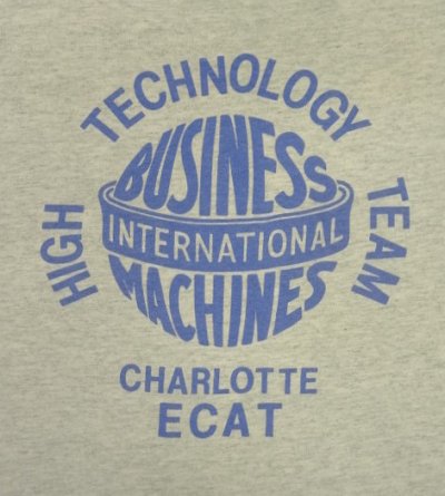 画像5: 90'S IBM シングルステッチ 両面プリント 半袖 Tシャツ アッシュグレー USA製 (VINTAGE)