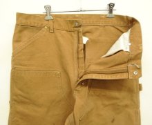 他の写真1: 70'S CARHARTT プリントタグ トップスナップボタン ダブルニー ダックペインターパンツ ブラウン SCOVILLジップ USA製 (VINTAGE)