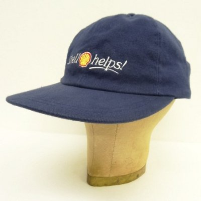 画像1: SHELL HELPS! 6パネル ベースボールキャップ ネイビー (USED)