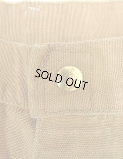 画像2: 70'S CARHARTT プリントタグ トップスナップボタン ダブルニー ダックペインターパンツ ブラウン SCOVILLジップ USA製 (VINTAGE)
