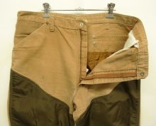 他の写真1: 70'S CARHARTT プリントタグ トップスナップボタン ダック/ナイロン ペインターパンツ ブラウン 42TALONジップ USA製 (VINTAGE)