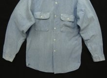 他の写真3: 70'S UNKNOWN コットン100% 耳付きシャンブレーシャツ ブルー USA製 (VINTAGE)