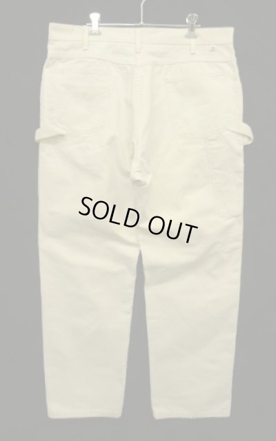 画像4: 80'S DICKIES チビタグ ペインターパンツ ホワイト 42TALONジップ W38L32 USA製 (VINTAGE)