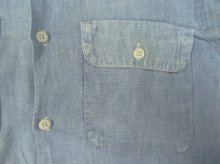 他の写真2: 70'S UNKNOWN コットン100% 耳付きシャンブレーシャツ ブルー USA製 (VINTAGE)