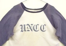 他の写真1: 70'S VELVA SHEEN "HNCC" 染み込みプリント シングルステッチ ベースボールTシャツ ホワイト/ネイビー USA製 (VINTAGE)