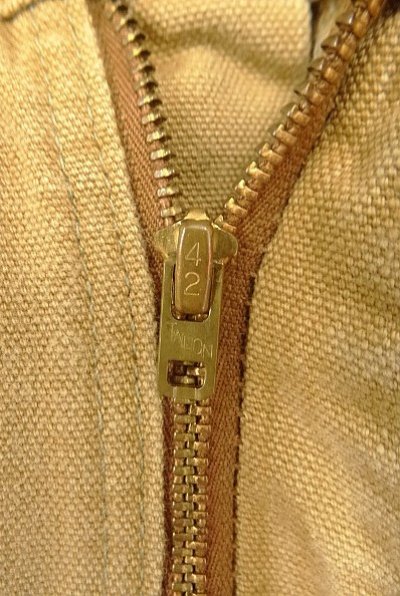 画像5: 70'S CARHARTT プリントタグ トップスナップボタン ダック/ナイロン ペインターパンツ ブラウン 42TALONジップ USA製 (VINTAGE)