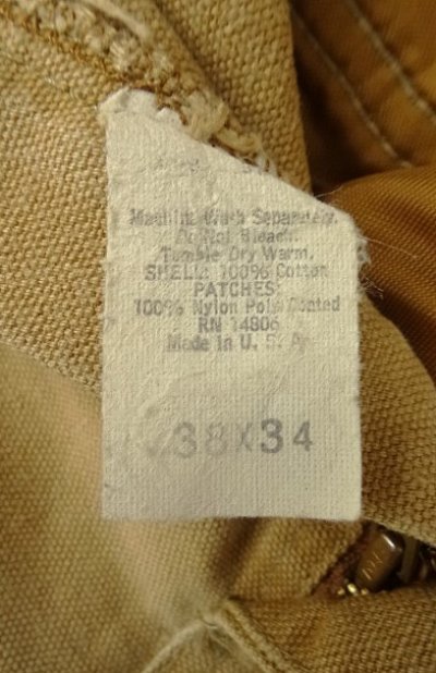 画像6: 70'S CARHARTT プリントタグ トップスナップボタン ダック/ナイロン ペインターパンツ ブラウン 42TALONジップ USA製 (VINTAGE)