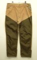 画像1: 70'S CARHARTT プリントタグ トップスナップボタン ダック/ナイロン ペインターパンツ ブラウン 42TALONジップ USA製 (VINTAGE) (1)