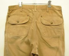 他の写真3: 70'S CARHARTT プリントタグ トップスナップボタン ダック/ナイロン ペインターパンツ ブラウン 42TALONジップ USA製 (VINTAGE)