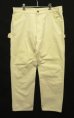 画像1: 80'S DICKIES チビタグ ペインターパンツ ホワイト 42TALONジップ W38L32 USA製 (VINTAGE) (1)