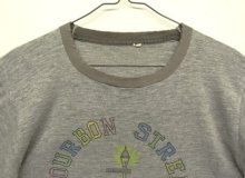 他の写真1: 70'S BOURBON STREET シングルステッチ 半袖 リンガー Tシャツ ヘザーグレー (VINTAGE)